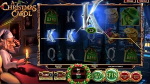 Un Plateau de Jeu de Machine à Sous en Ligne Christmas Carol